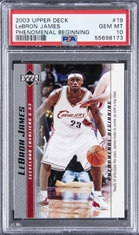 2003-04 Upper Deck "Phenomenal Beginning" #19 LeBron James Rookie Card - PSA GEM MT 10 
